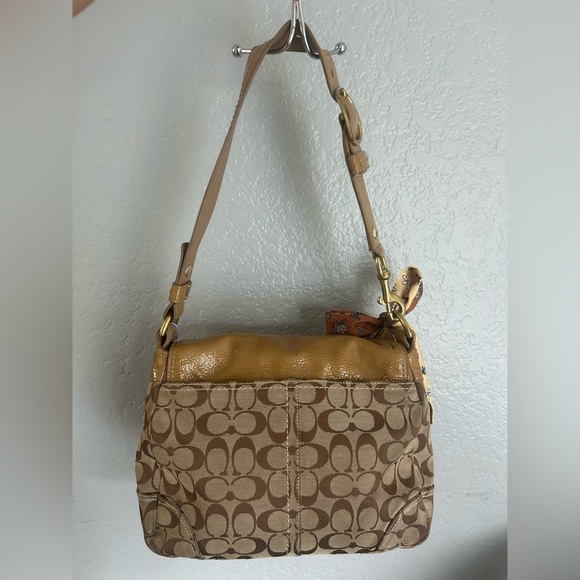 Coach Bleecker Legacy Buckle Leather Flap Shoulder Bag Y2K Vintage - Picture 5 of 16